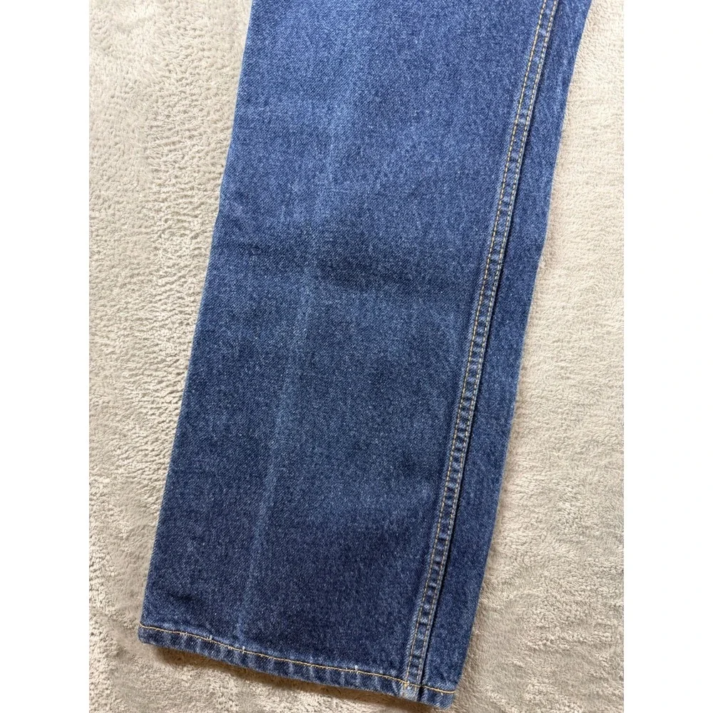 Vtg Levi's 517 Boot Cut Jeans Mens 34x30 USA Black Batwing Denim